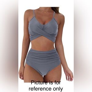 NWOT WOMEN’S 2 piece dark blue bikini SZ XL